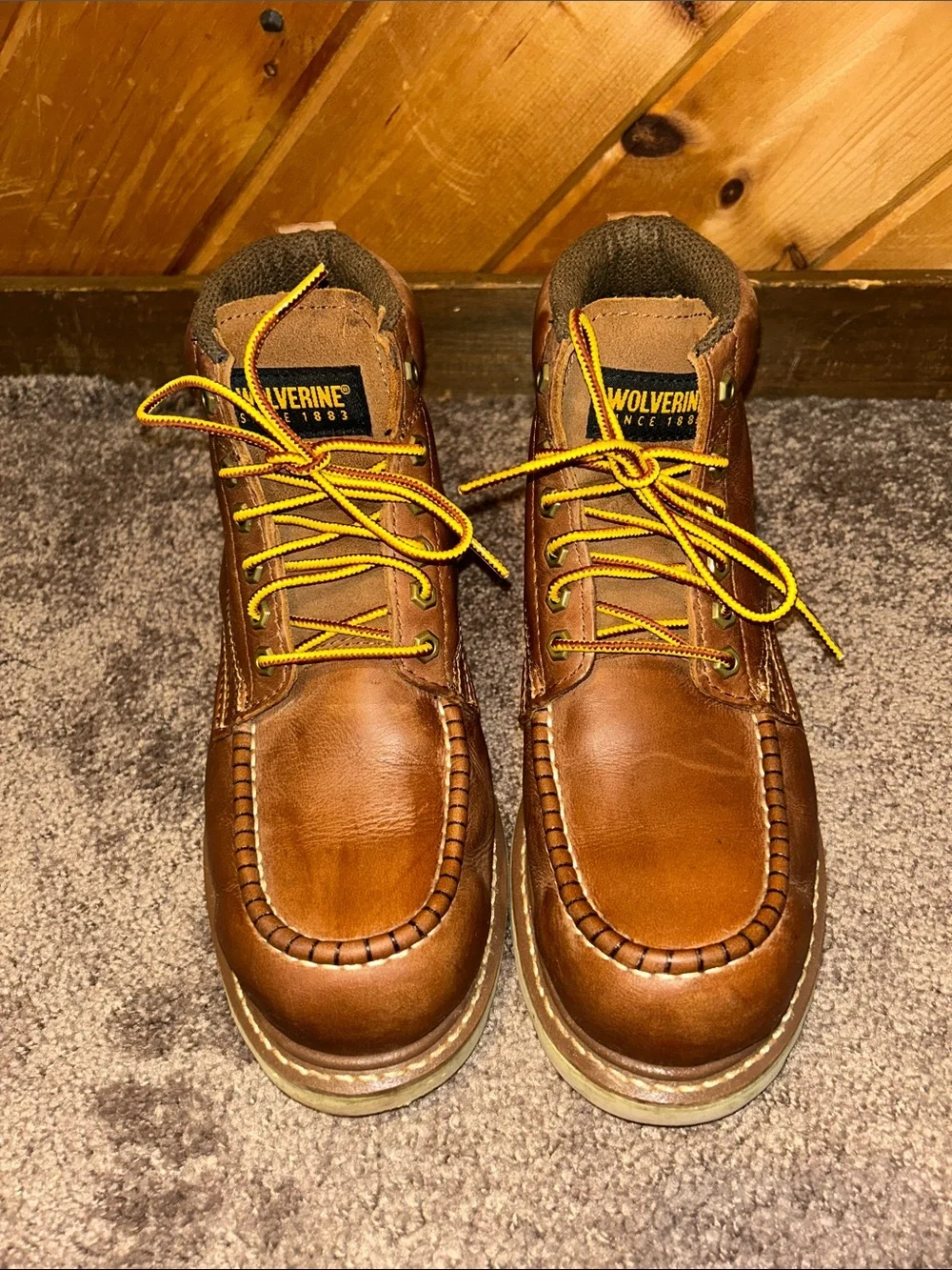 Wolverine Apprentice Wedge 6-Inch Moc-Toe Waterproof Leather Work Boots